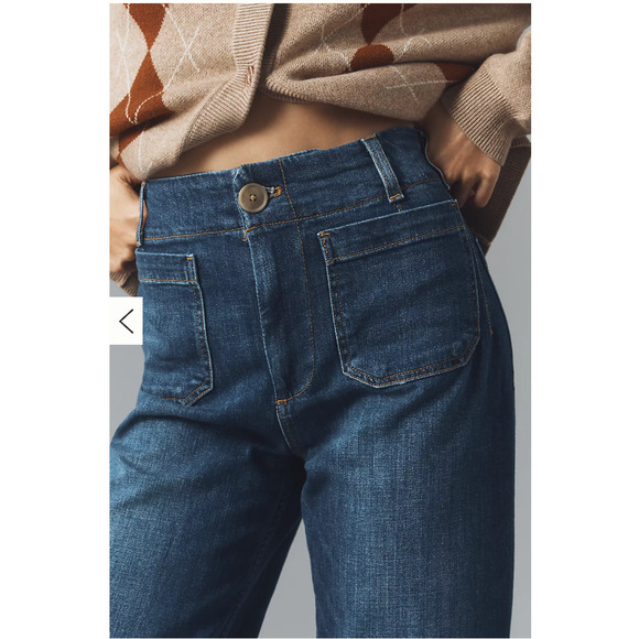 Anthropologie The Colette Crop Wide-Leg Jeans by Maeve 28 - Picture 2 of 5